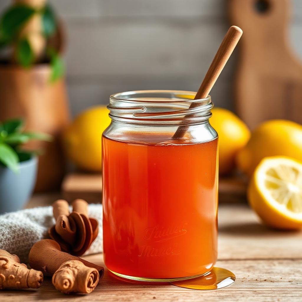 Jarabe herbal para resfríos de temporada y malestar de garganta